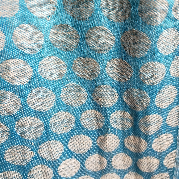 Polka Dot Scarf Bright Blue & Pink - Picture 8 of 10